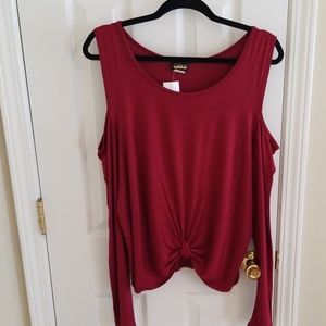 NWT Glitz Top with Should Cut out